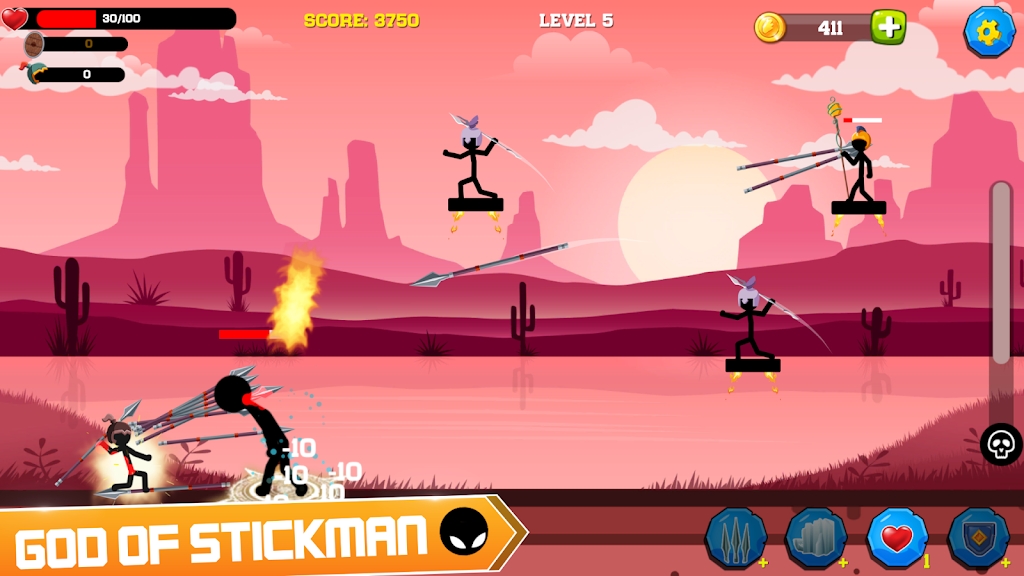 火柴人弓箭英雄官方版Stickman Archer Hero截图3
