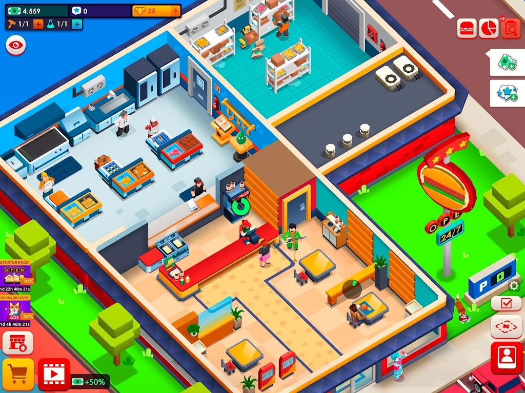 空闲汉堡帝国大亨官方版(Burger Empire Tycoon)截图3