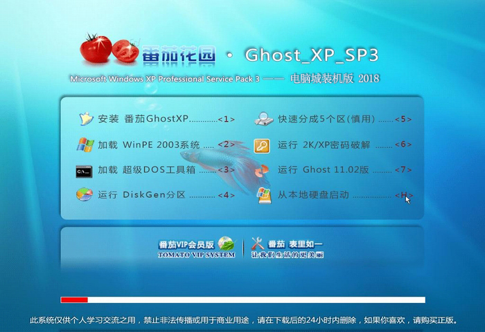 番茄花园xp系统下载 Ghost XP sp3 稳定版系统下载 V2018